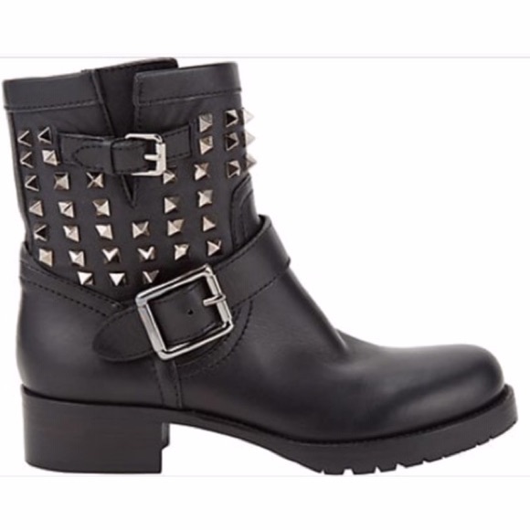 Valentino Shoes - 🆕VALENTINO Rockstud Rolling Biker boots fits 9us